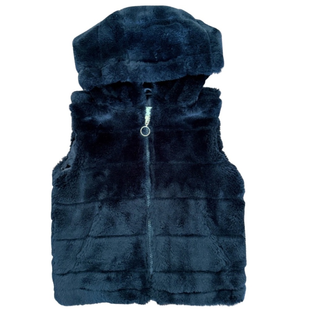 URBAN REPUBLIC Girls Faux Shearling Fur Plush Teddy Vest black size 5/6 like new